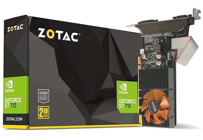 ZOTAC Gaming GeForce GT 710 DDR3 2GB 64bit PCIe 2.0 product image from Amazon