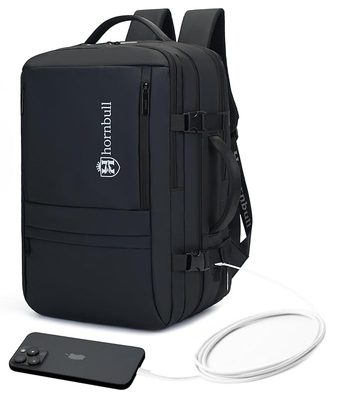 HORNBULL Washington Black Backpack 42L Office Travel 17 product image from Amazon