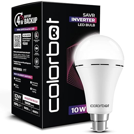 Colorbot 10W Emergency Inverter Rechargeable LED Bulb Power product image from Amazon