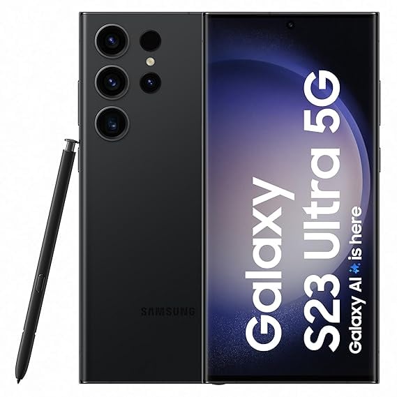 Samsung Galaxy S23 Ultra 5G AI Smartphone Phantom Black product image from Amazon