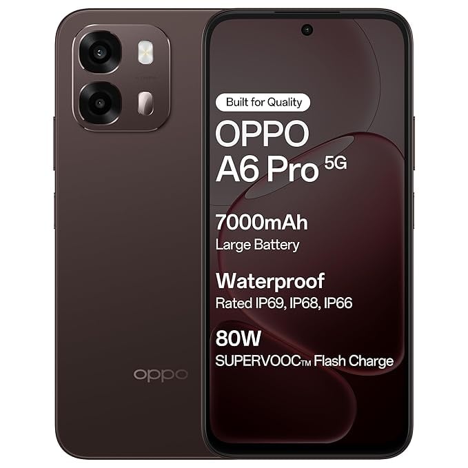 Oppo A6 Pro 5g Brown 8gb Ram 128gb Storage 6.75 Inch Screen product image from Amazon