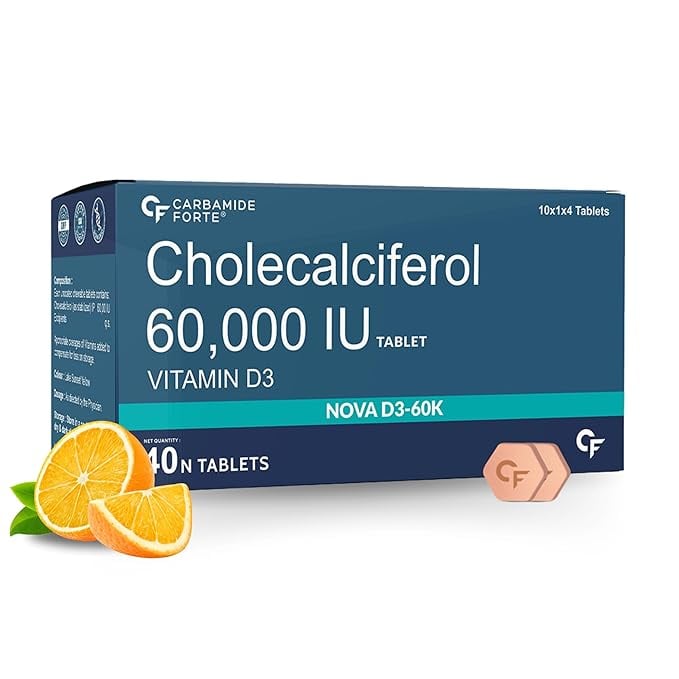 Carbamide Forte Vitamin D3 60000 IU Capsules Vitamin D3 60k product image from Amazon