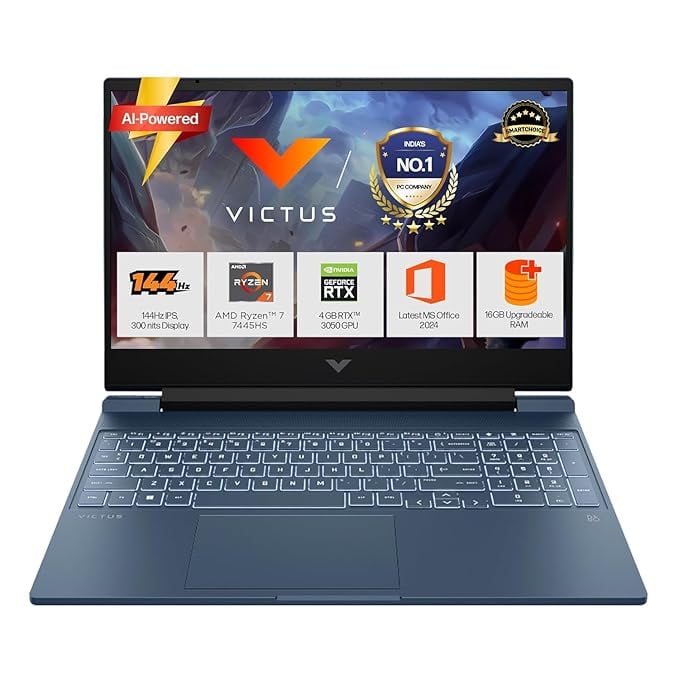 HP Smartchoice Victus AMD Ryzen 7 7445HS 6GB RTX 3050 16GB product image from Amazon