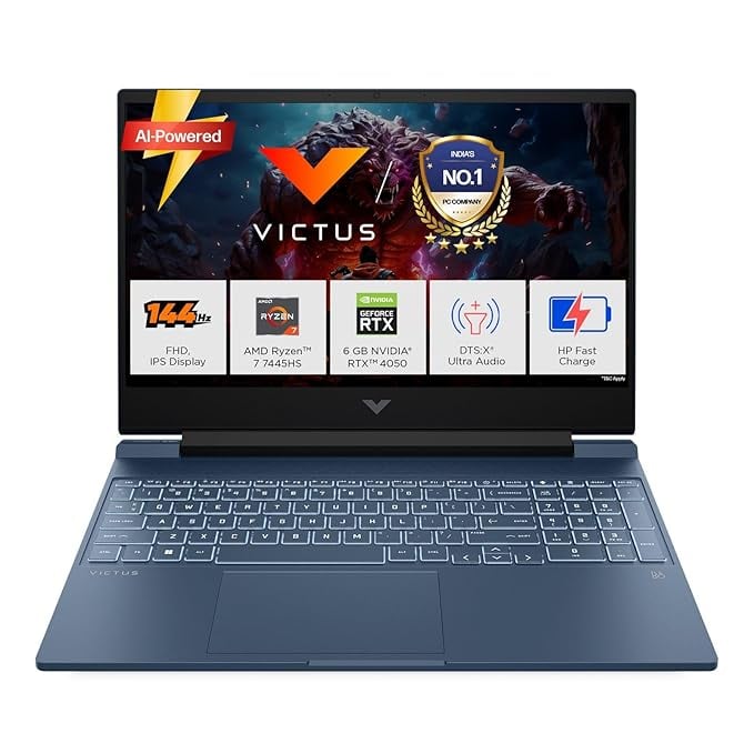 HP Victus AMD Ryzen 7 7445HS 6GB RTX 4050 16GB DDR5 512GB product image from Amazon