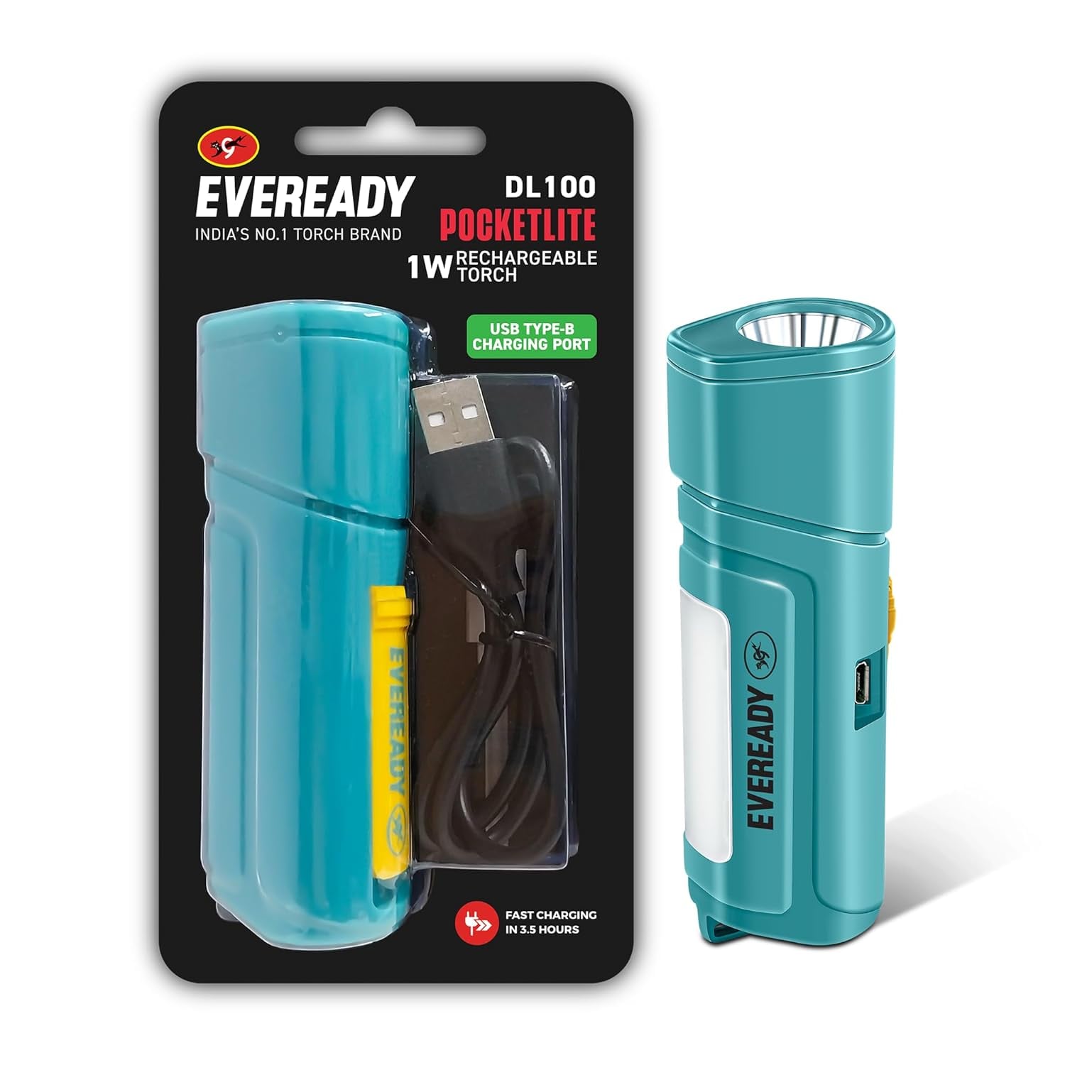 Eveready Pocketlite Dl100 Rechargeable 1w Torch Cum product image