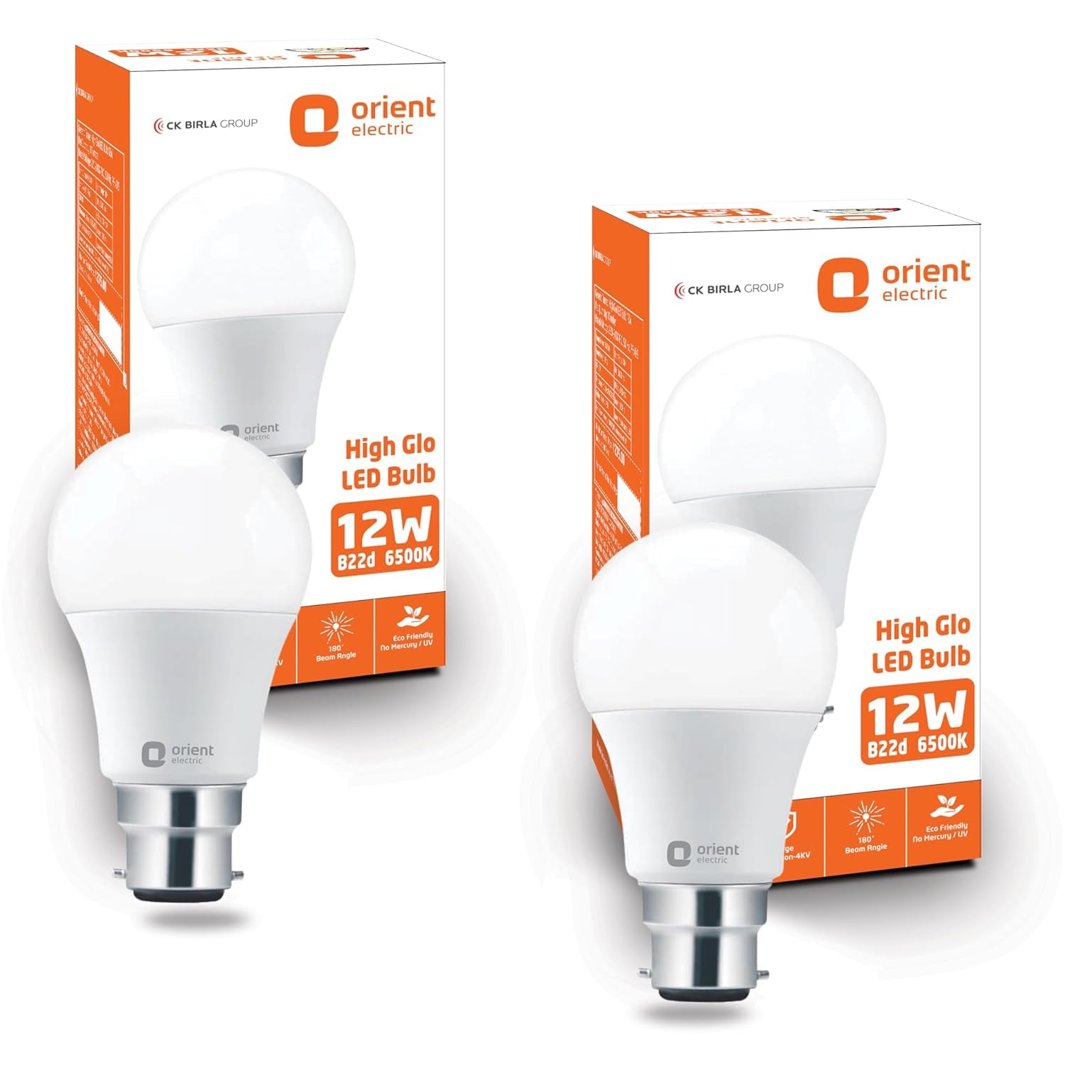 Orient Electric 12w High Glow Led Bulb 180-Degree Wide Beam product image from Amazon