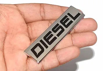Incognito Diesel Sticker Car Fuel Tank Metal Silver - product image from Amazon