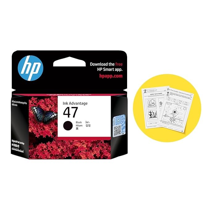 HP 47 Black Original Cartridge - Inkjet Ink Cartridges product image from Amazon