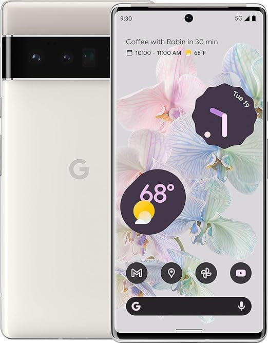Google Pixel 6 Pro 5G Cloudy White 12GB RAM 128GB Storage - product image from Amazon
