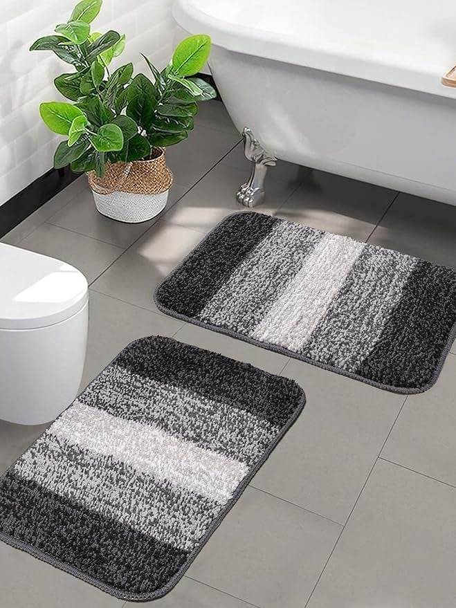 Saral Home Microfiber Striped Rectangle Shaped Anti-Skid product image from Amazon