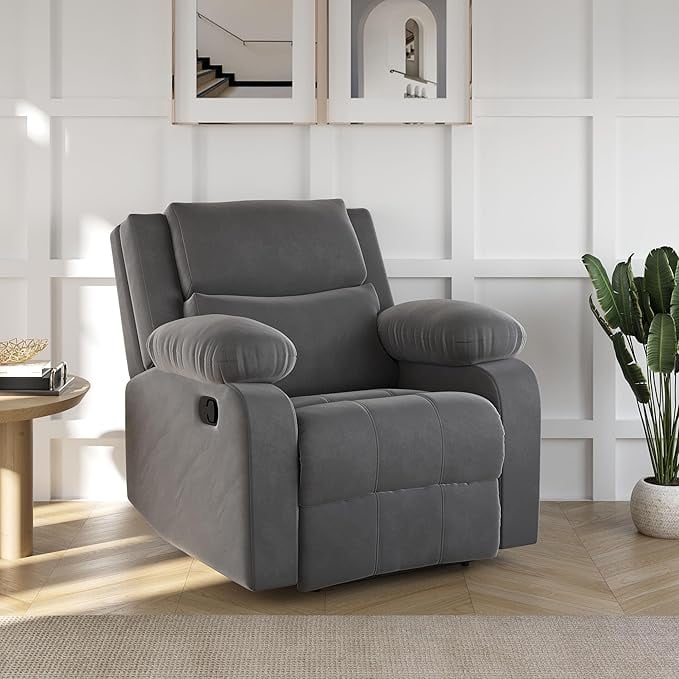 Softland Oscar Single Seater Fabric Manual Recliner Grey - product image from Amazon