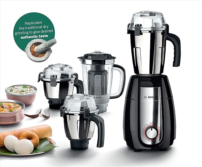 Bosch Pro 1000W Mixer Grinder MGM8842MIN - Black - Mixer product image from Amazon
