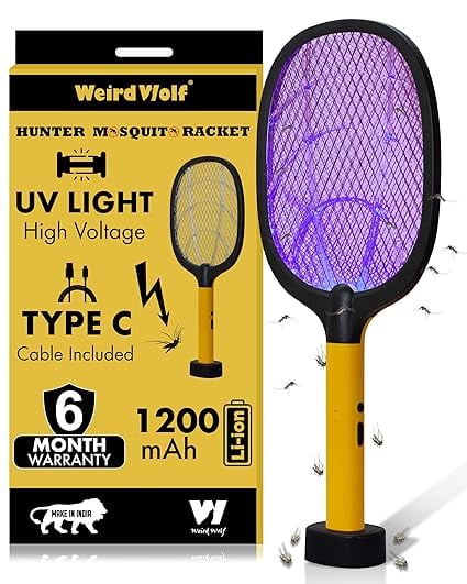 WEIRD WOLF 2 1 UV Light Mosquito Bat Racket Electric Fly product image from Amazon