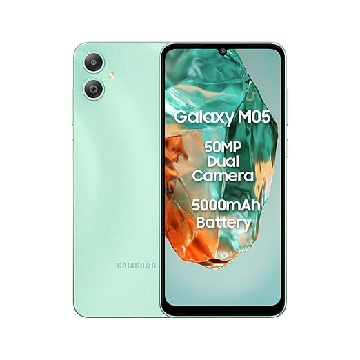 Samsung Galaxy M05 Mint Green 4GB RAM 64 GB Storage 50MP product image from Amazon