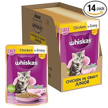Whiskas Junior Kitten 2-12 Months Wet Cat Food Chicken product image from Amazon