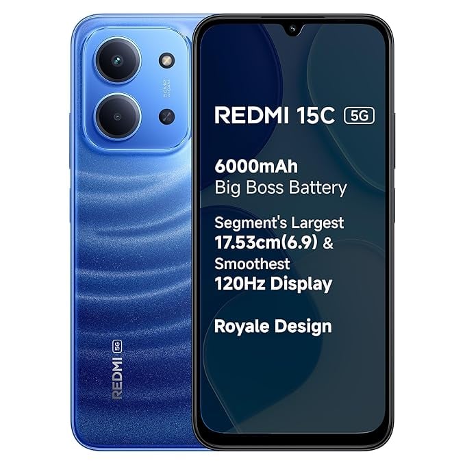 REDMI 15C 5G Moonlight Blue 4GB 128GB Royale Design Massive product image from Amazon