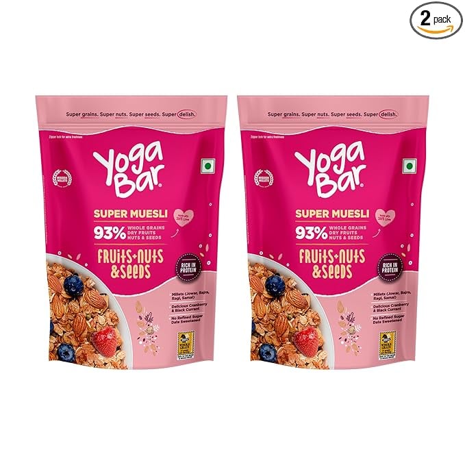 Yogabar Fruit Nut Muesli 1kg Muesli 93 Whole Grains Dried product image from Amazon
