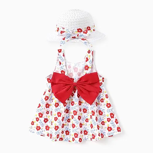 PATPAT Dresses Baby Girls Summer Dress Girls Hat Set Baby product image from Amazon