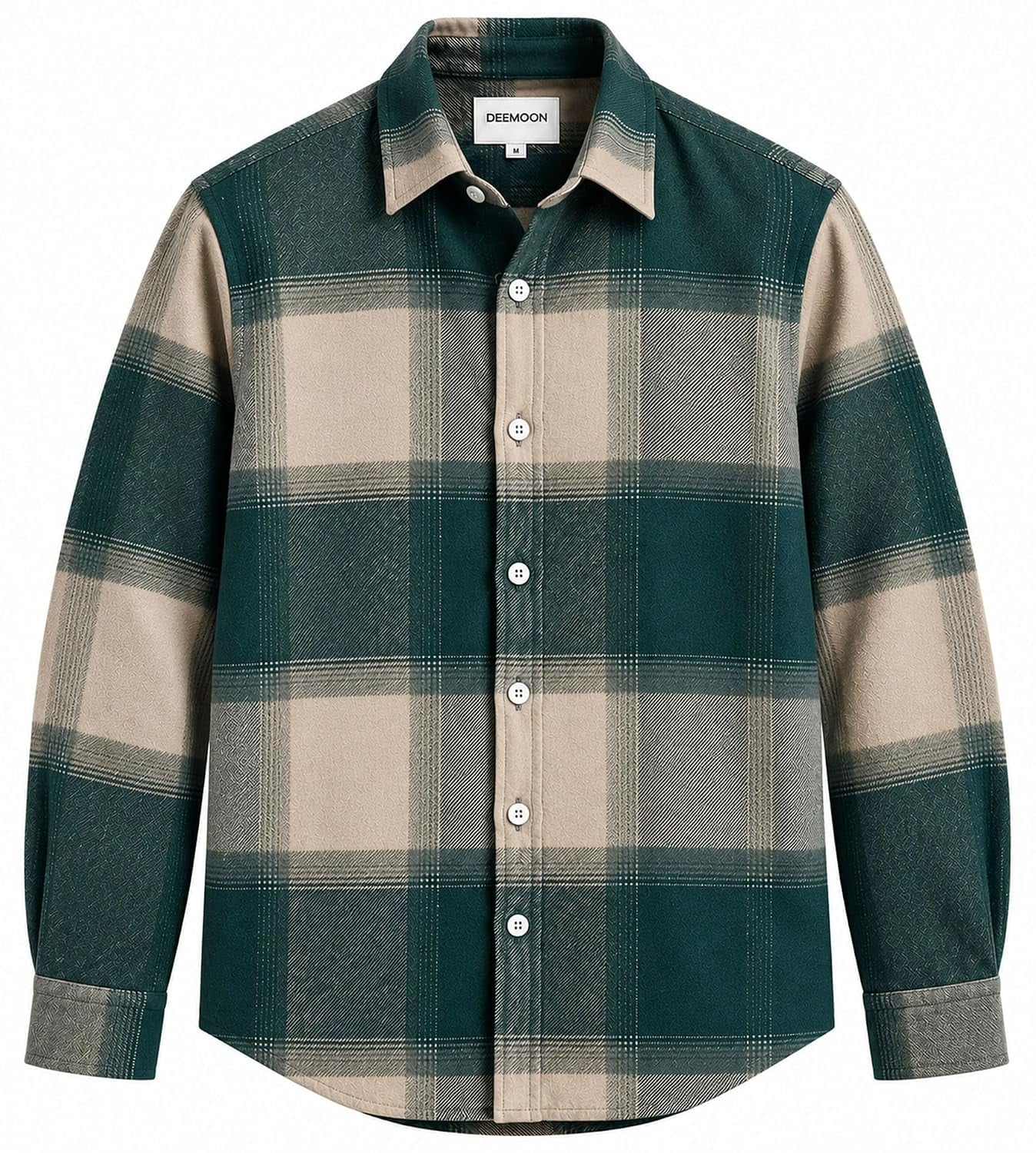 DEEMOON Men S Premium Cotton Blend Printed Checkered Shirt product image