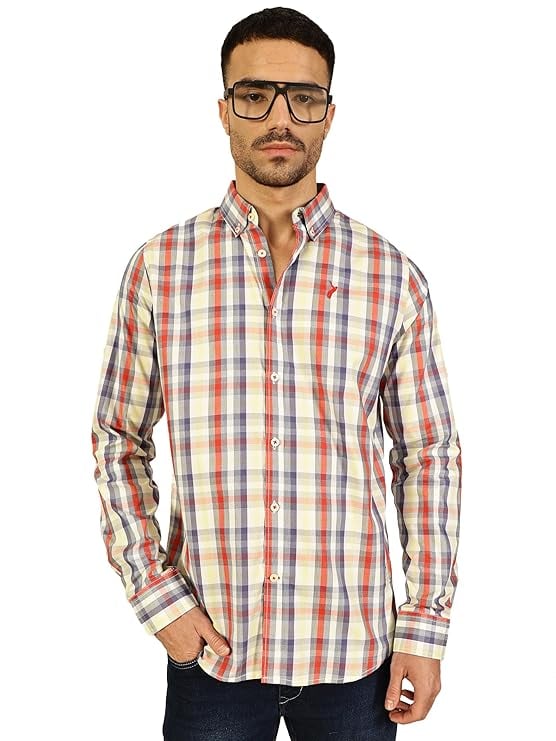 Thomas Scott Men 100 Cotton Full Sleeves Checkered Casual product image from Amazon
