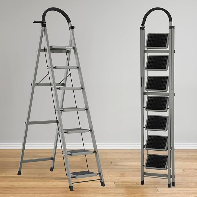 BUILDSKILL Ladder Home 7 Steps Foldable Built-in Tool Tray product image from Amazon