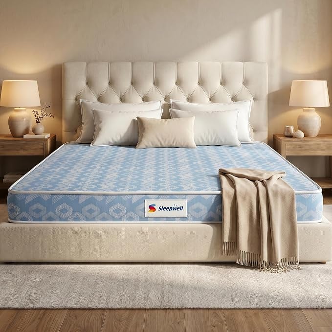 Sleepwell Dual Mattress Queen Size 72x60x4 Inch One Side product image from Amazon