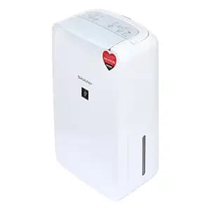 SHARP Electric Home Dehumidifier Machine with Plasmacluster Tech (fight against mold, virus, fungus). Absorbs moisture I Clothes dryer I Covers: 250 sq. ft. I Drain 10L/day I DW-P10M-W