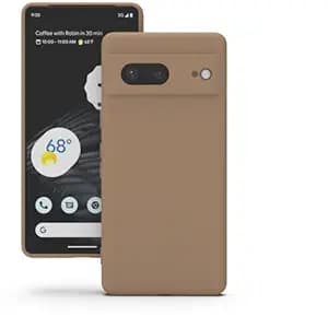YATWIN Silicone Back Case for Google Pixel 7, Soft-Touch Phone Back Cover for Google Pixel 7-Milk Tee, Light Brown