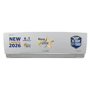 Lloyd 1.5 Ton 3 Star Inverter Split AC, 2026 New Star Rated (6 in 1 Convertible, Cools Up To 54°C, Turbo Cool, Installation Check, Clean Filter Indication, 100% Copper, White (GLS18I3AGGSC)