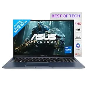 ASUS Vivobook 15, Intel Core i7 13th Gen 13620H, 16GB RAM, 512GB SSD, FHD 15.6", Windows 11, Office Home 2024, Quiet Blue, 1.70kg, X1502VA-BQ838WS, Intel UHD iGPU, M365 Basic (1Year)* Laptop