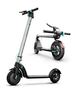UBOARD X7 Electric Scooter: Max Speed 25 Km/H, Range 25 Km, 3 Speed Modes, 3-Hour Fast Charging, Fold-N-Carry Design, LED & Disc Brake, Lightweight, 125 Kg Capacity, Silver, Adult