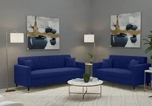 Amata Omega 3 2 Seater Suede Velvet Fabric Sofa Set Two - Amazon product photo Amata Omega 3 2 Seater Suede Velvet Fabric Sofa Set Two product image from Amazon