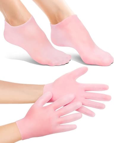 2 Pairs Moisturizing Glove Socks Set Silicone Gel Spa Socks