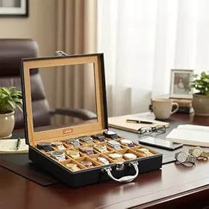Ledo Men S Women S Watch Box Holder Organizer Case 18 Slots - Amazon product photo Ledo Men S Women S Watch Box Holder Organizer Case 18 Slots product image from Amazon