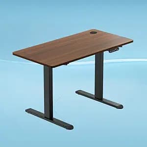The Sleep Company - AeroPlus Electric Height Adjustable Desk | Ergonomic Work from Home Table | 4 Memory Presets | 2 Years Warranty | 1200 x 600 Thick Top | Free Installation | Wooden & Black
