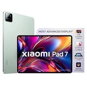 XIAOMI Pad 7 |Qualcomm Snapdragon 7+ Gen 3 |28.35cm(11.16") Display |12GB, 256GB |3.2K CrystalRes Display |HyperOS 2 |68 Billion+ Colours |Dolby Vision Atmos |Quad Speakers |Wi-Fi 6e |Sage Green