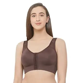 Soie Women Front Closure Full Coverage Non Padded Non Wired