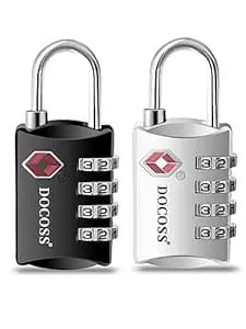 DOCOSS-Set 2-309-Metal TSA Approved Lock Digit Luggage Bag