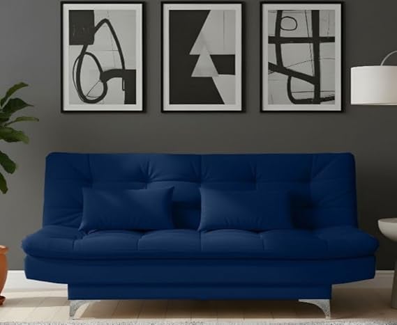Amata Eagle Solid Wood 3 Seater Sofa Cum Bed Royal Blue - Amazon product photo Amata Eagle Solid Wood 3 Seater Sofa Cum Bed Royal Blue product image from Amazon