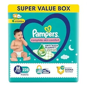Pampers Complete Skin Comfort Pants Medium M 228 Count - Amazon product photo Pampers Complete Skin Comfort Pants Medium M 228 Count product image from Amazon