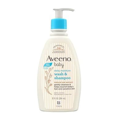 Aveeno Baby Daily Moisture Wash Shampoo 354ml Cleanses hair