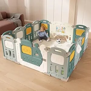 Dawnwake Assembly-Free 14 Panel Playard Baby Playpen Fence - Amazon product photo Dawnwake Assembly-Free 14 Panel Playard Baby Playpen Fence product image from Amazon