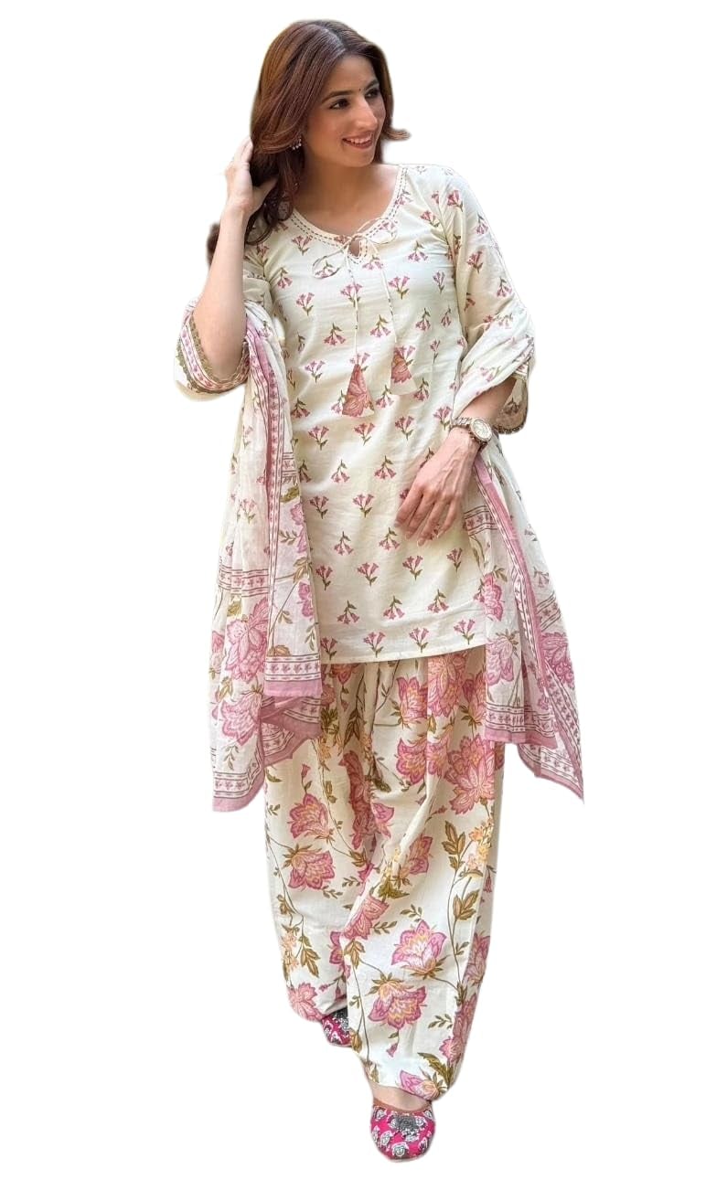 KLOSIA Women S Floral Printed Farshi Salwar Suit Set product image