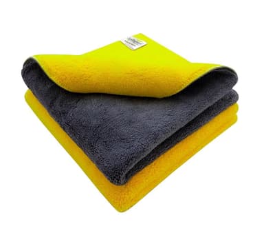 Softspun 900 Gsm Microfiber Cloth Yellow Grey Towel Set price history chart and lowest price