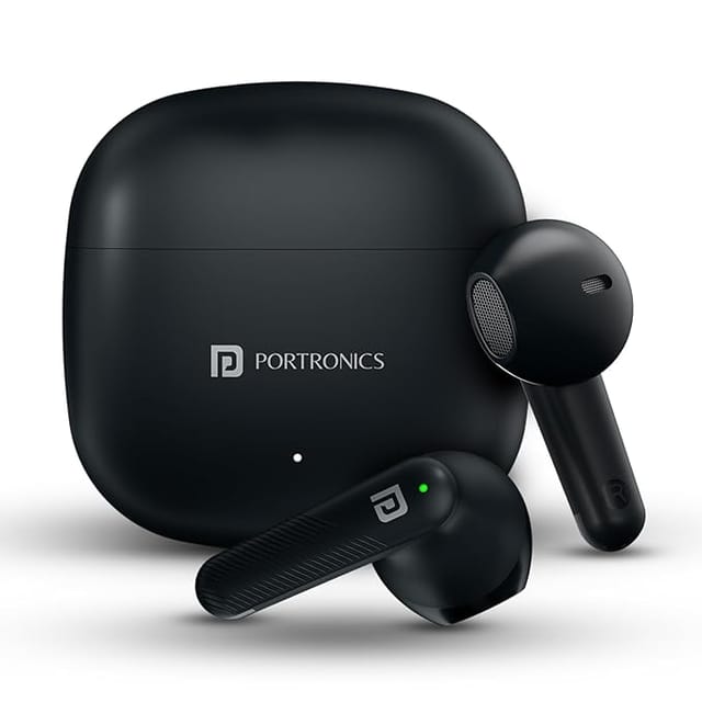 portronics harmonics twins s18 ear tws earbuds 30h playtime - Amazon product photo portronics harmonics twins s18 ear tws earbuds 30h playtime product image from Amazon