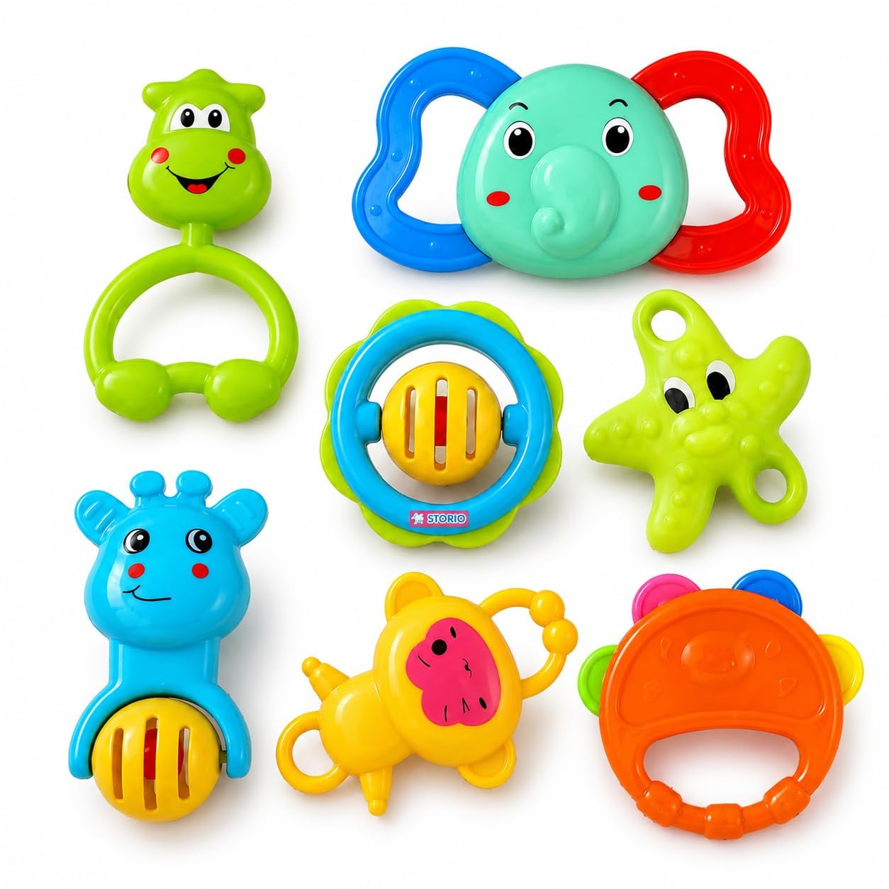 Storio Baby Products Toys 7 Pcs Rattle Set Teathers New product photo Storio Baby Products Toys 7 Pcs Rattle Set Teathers New product image