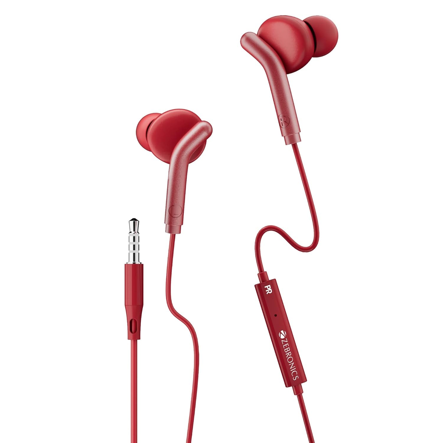 ZEBRONICS Bro 3.5mm Wired Earphones In-line Mic Deep Bass product image