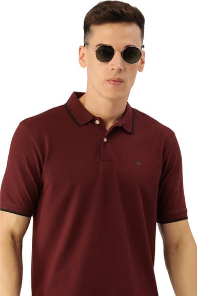 Peter England Men's Snug Fit Solid Polo T-Shirt with Coloured Collar Tipping| Cotton Rich| Premium Pique Weave price history chart and lowest price