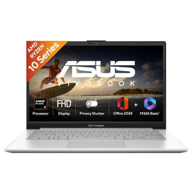 ASUS Vivobook Go 14 (2026),AMD Ryzen 3 30 Processor,AMD Radeon iGPU,8GB RAM,512GB SSD,FHD,14" (35.5 cm),Windows 11,M365 Basic(1Y)* Office 2024,Cool Silver,1.38 Kg,E1404FA-EB1224WS,Thin & Light Laptop price history chart and lowest price