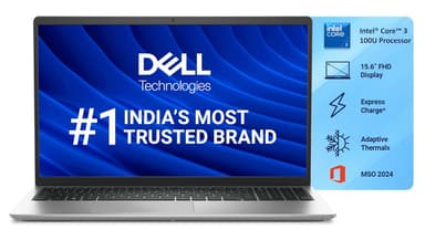 Dell 15 (Previously Inspiron) Laptop, 14th Gen Intel Core i3/Core 3 100U Processor, 8GB, 512GB, Intel UHD Graphics, 15.6" FHD IPS 250nit Display, 12m Mcafee, Win 11 + MSO'24, Platinum Silver, 1.63kg price history chart and lowest price